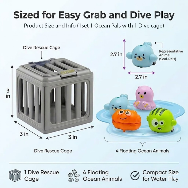 HomeCleanGoods™ DiveRescue Marine Adventure Toy Set