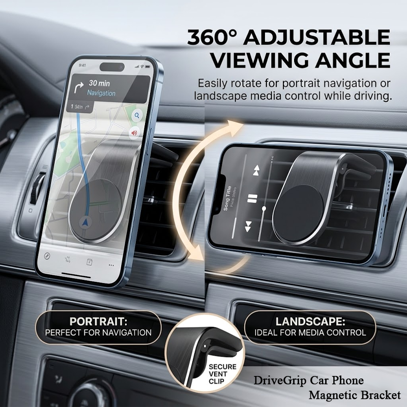 HomeCleanGoods™ DriveGrip Car Phone Magnetic Bracket