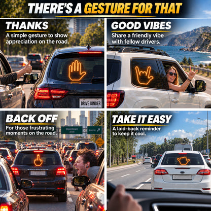 HomeCleanGoods™ DriveMoji Remote Hand Gesture Car LED Light