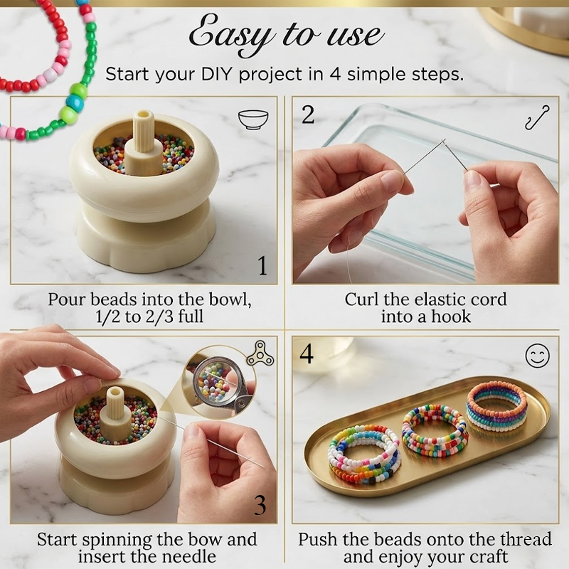 HomeCleanGoods™ EasyBead Craft Spinner Bowl