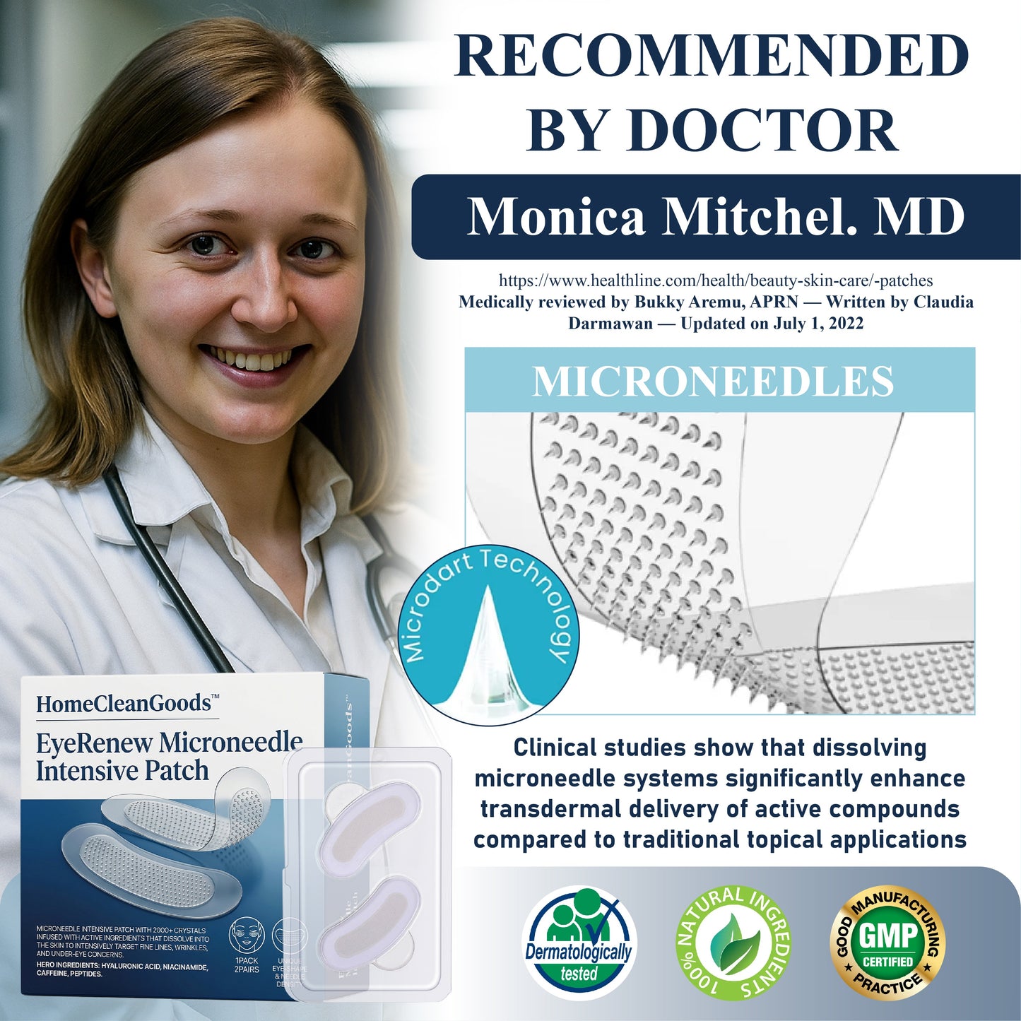 HomeCleanGoods™ EyeRenew Microneedle Intensive Patch