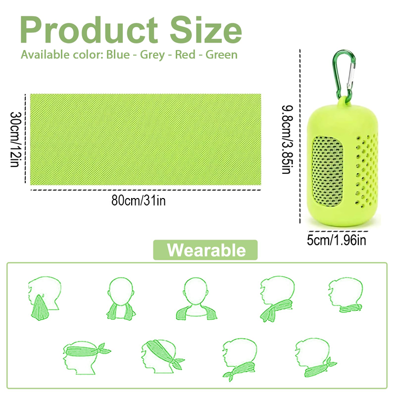 HomeCleanGoods™ FitCool Outdoor Ice Cooling Towel Set