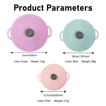HomeCleanGoods™ FlexCover Dual-Handle Silicone Suction Lids