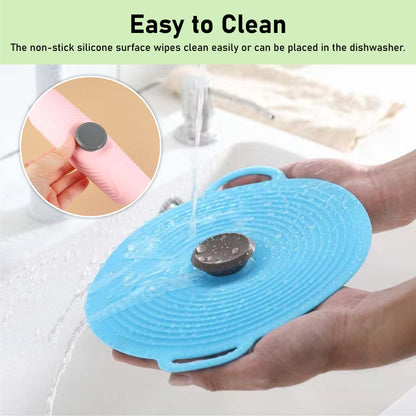 HomeCleanGoods™ FlexCover Dual-Handle Silicone Suction Lids