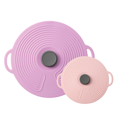 HomeCleanGoods™ FlexCover Dual-Handle Silicone Suction Lids
