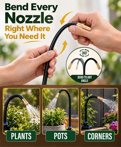 HomeCleanGoods™ FlexiSpray 360° Rotation Adjustable Garden Watering Kit