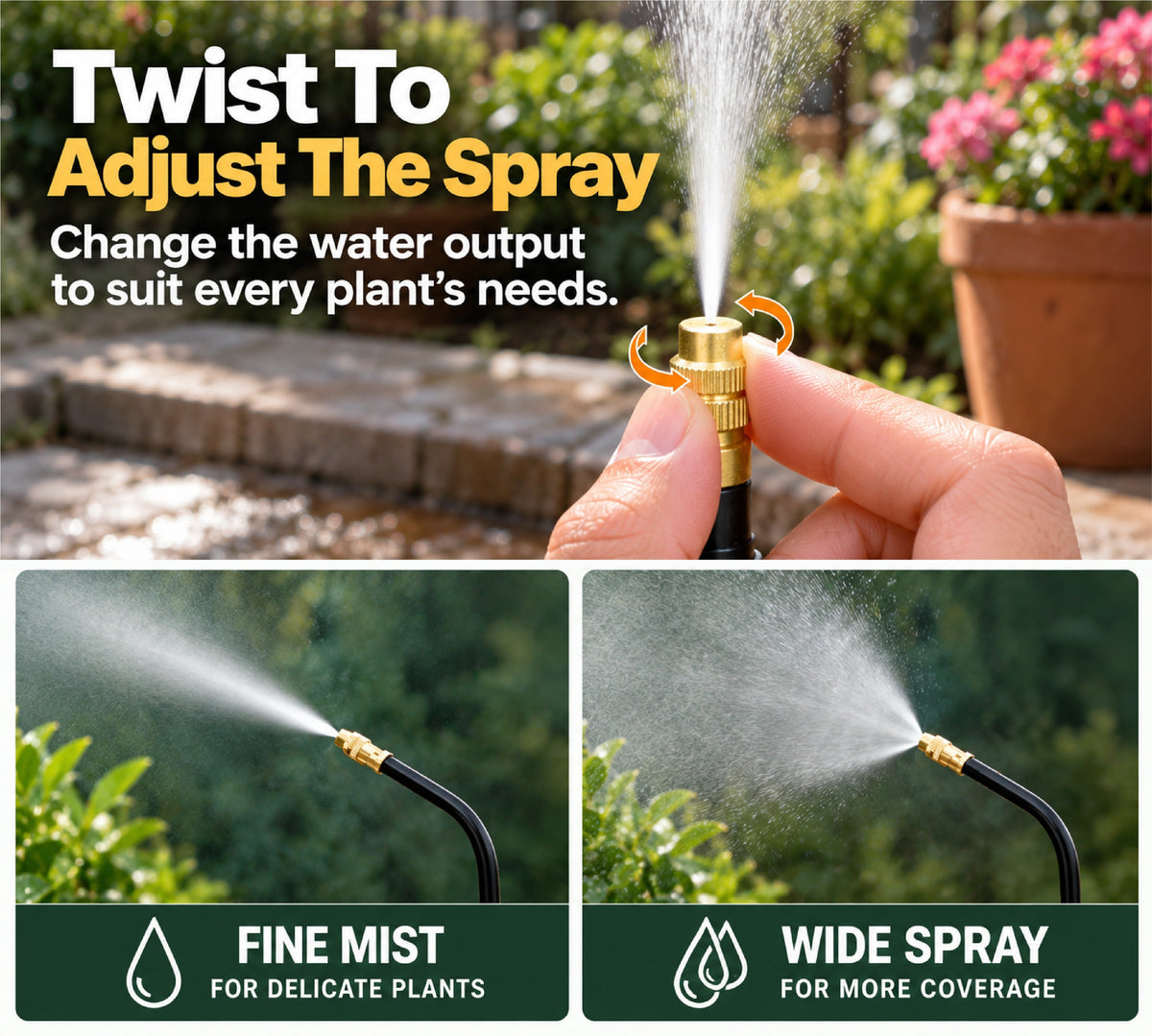 HomeCleanGoods™ FlexiSpray 360° Rotation Adjustable Garden Watering Kit