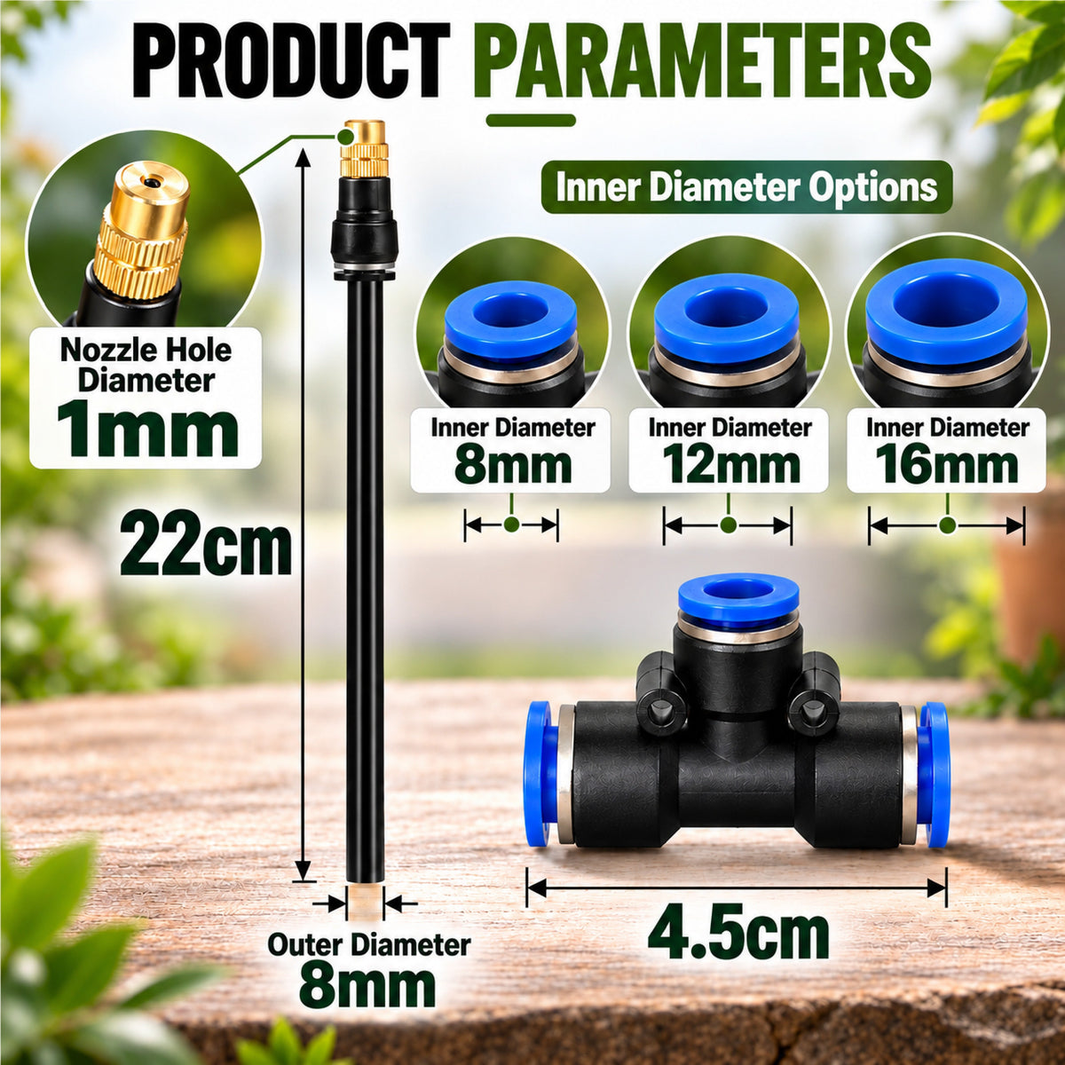 HomeCleanGoods™ FlexiSpray 360° Rotation Adjustable Garden Watering Kit