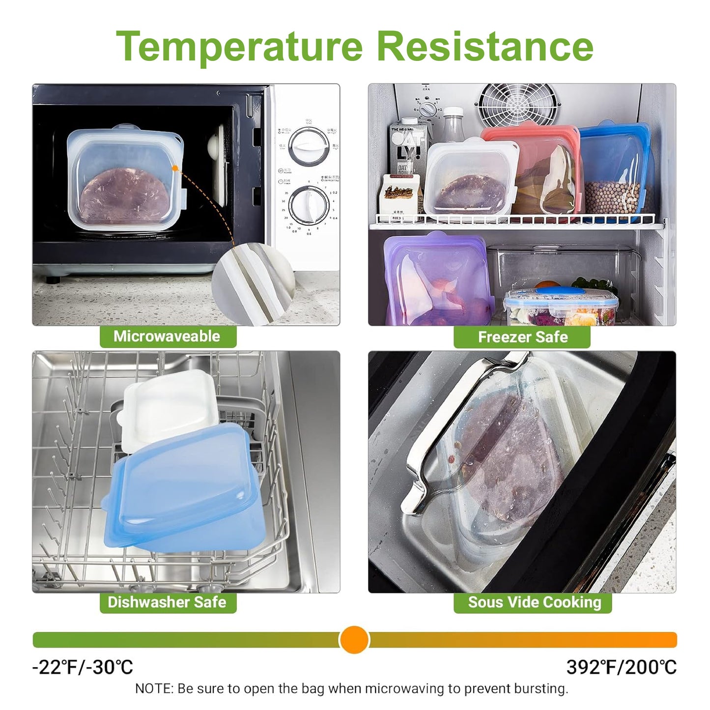 HomeCleanGoods™ FreshZip Reusable Silicone Storage Container