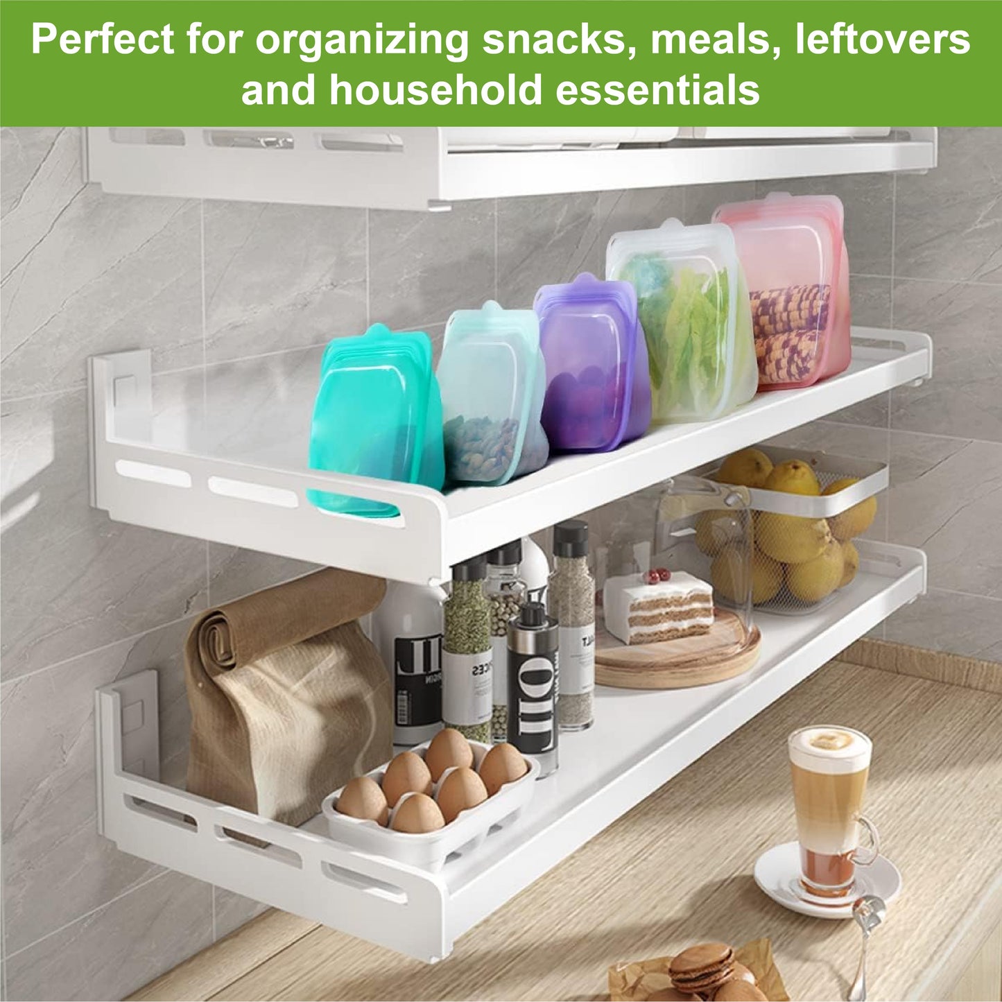 HomeCleanGoods™ FreshZip Reusable Silicone Storage Container