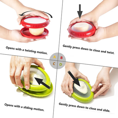 HomeCleanGoods™ FridgeSeal Silicone Reusable Produce Wraps