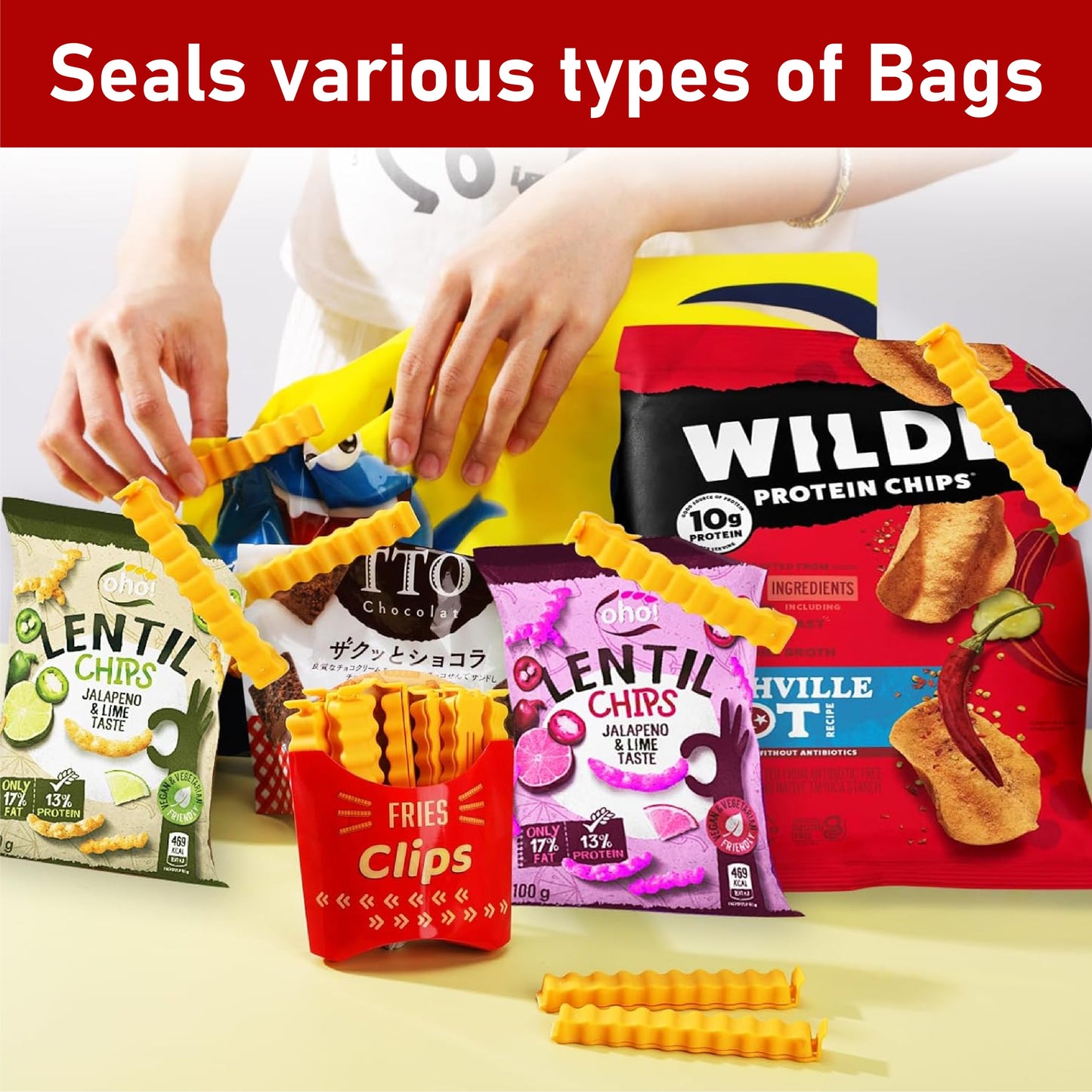 HomeCleanGoods™ FryBox French Fry Sealing Clips Set