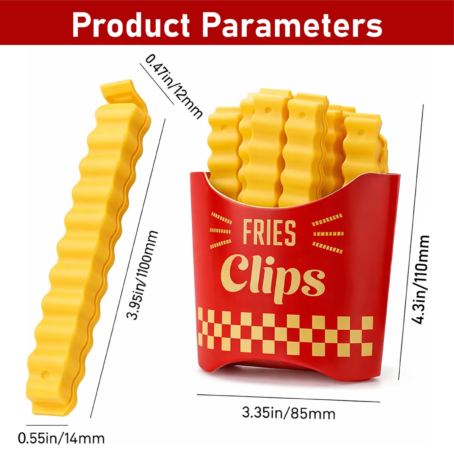 HomeCleanGoods™ FryBox French Fry Sealing Clips Set