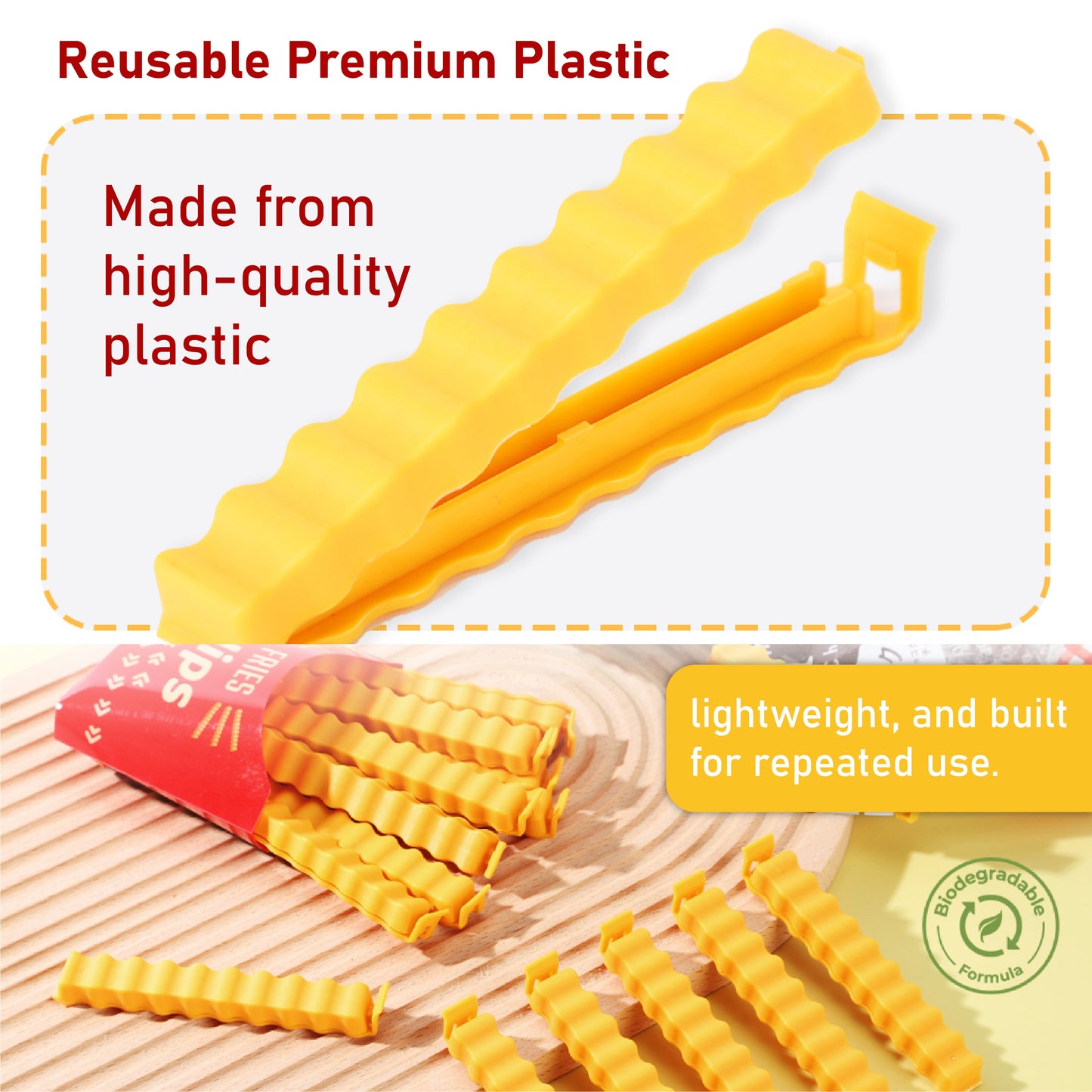 HomeCleanGoods™ FryBox French Fry Sealing Clips Set