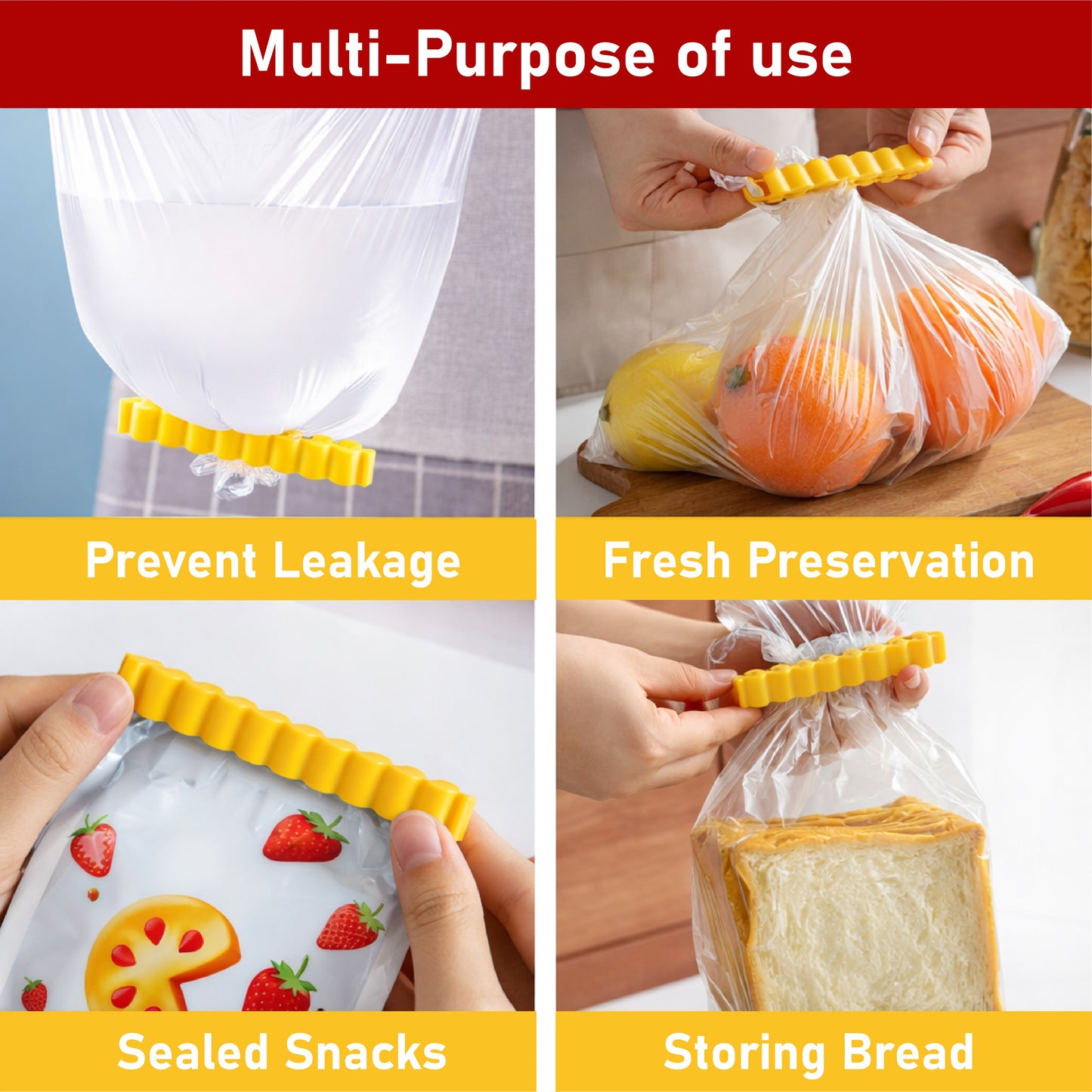 HomeCleanGoods™ FryBox French Fry Sealing Clips Set