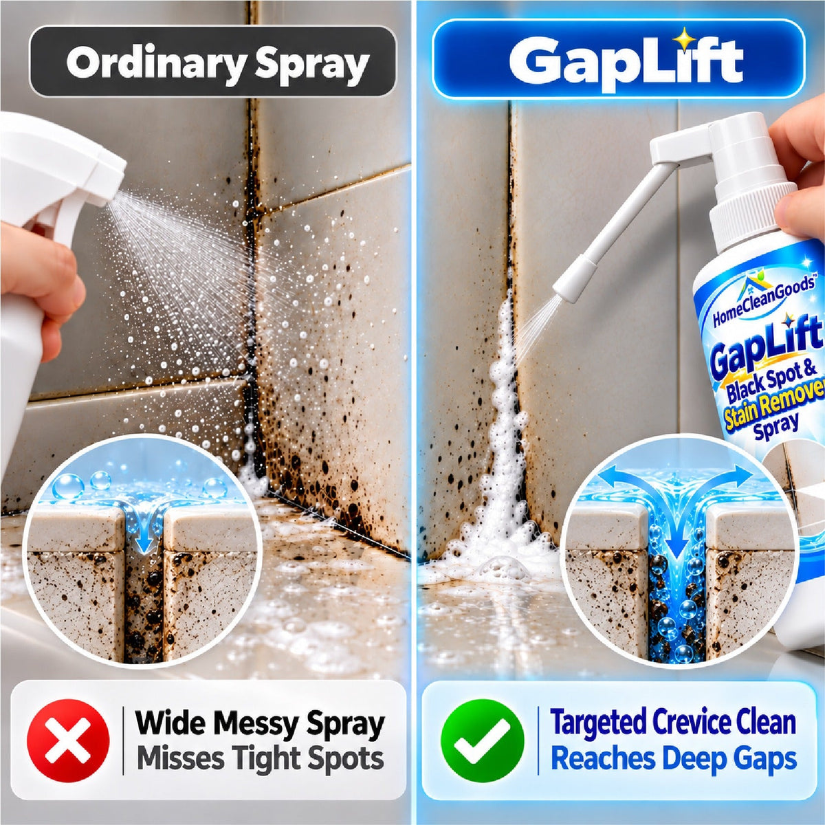 HomeCleanGoods™ GapLift Black Spot & Stain Remover Spray with Long Nozzle