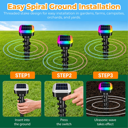 HomeCleanGoods™ GardenShield RGB Ultrasonic Pest Repeller