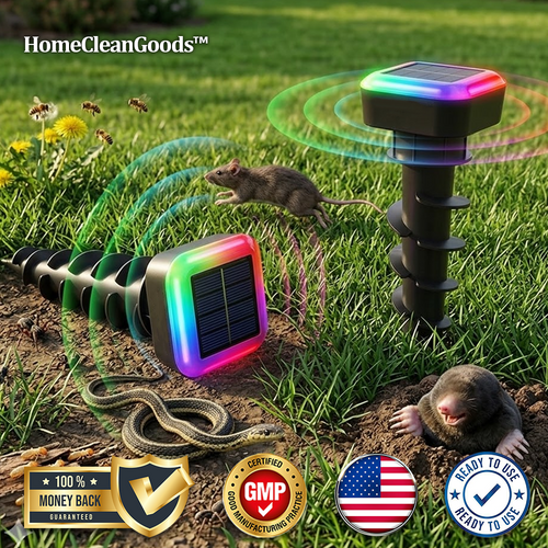 HomeCleanGoods™ GardenShield RGB Ultrasonic Pest Repeller