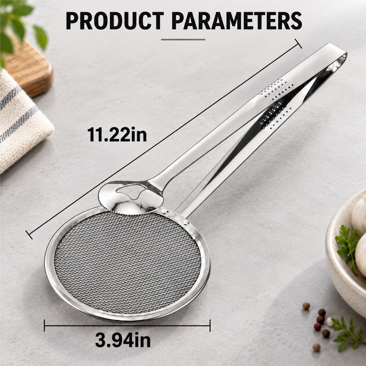 HomeCleanGoods™ GripStrain 2-in-1 Kitchen Strainer Tong