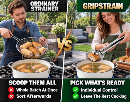 HomeCleanGoods™ GripStrain 2-in-1 Kitchen Strainer Tong