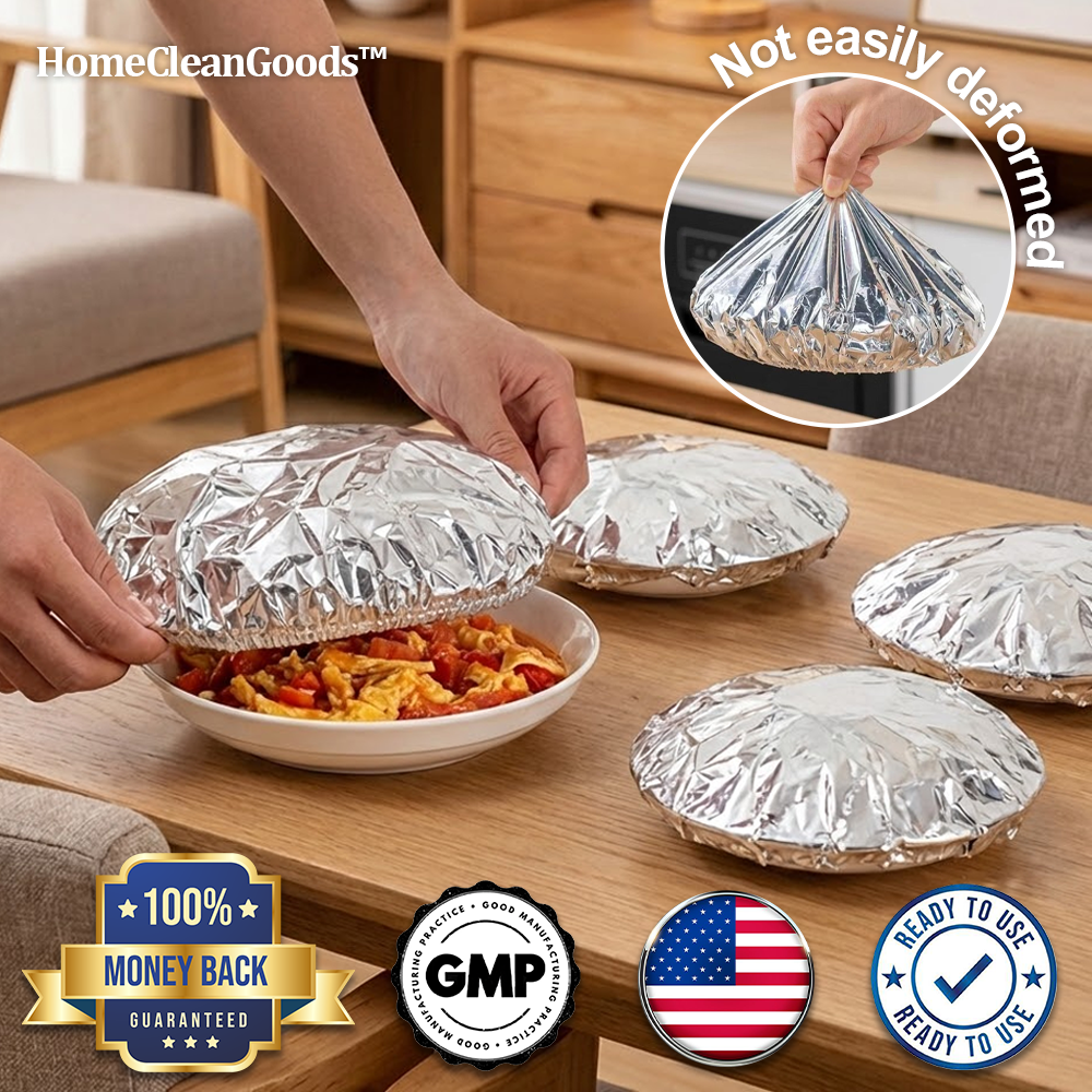 HomeCleanGoods™ Heat-Retaining Aluminum Reusable Food Covers