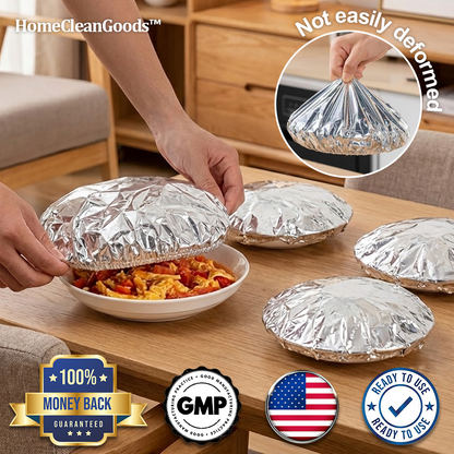HomeCleanGoods™ Heat-Retaining Aluminum Reusable Food Covers