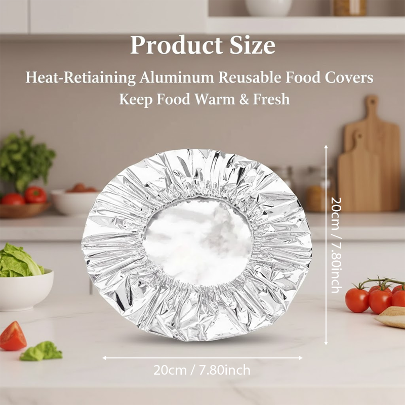 HomeCleanGoods™ Heat-Retaining Aluminum Reusable Food Covers