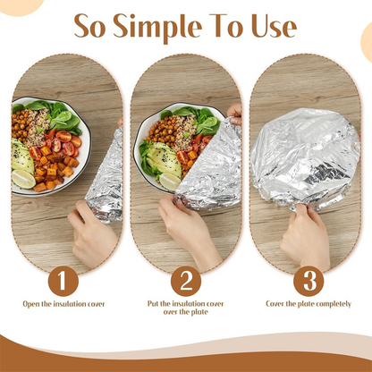 HomeCleanGoods™ Heat-Retaining Aluminum Reusable Food Covers