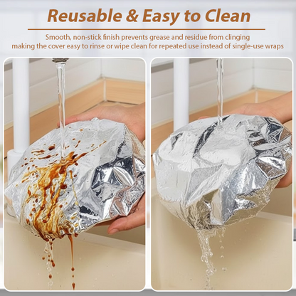 HomeCleanGoods™ Heat-Retaining Aluminum Reusable Food Covers