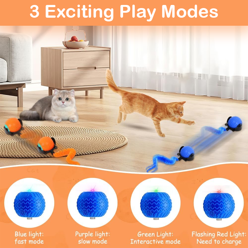 HomeCleanGoods™ KittyHunt AI Interactive Toy Ball