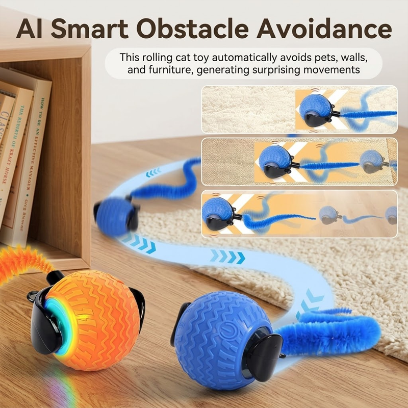 HomeCleanGoods™ KittyHunt AI Interactive Toy Ball