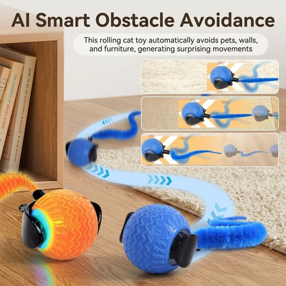 HomeCleanGoods™ KittyHunt AI Interactive Toy Ball
