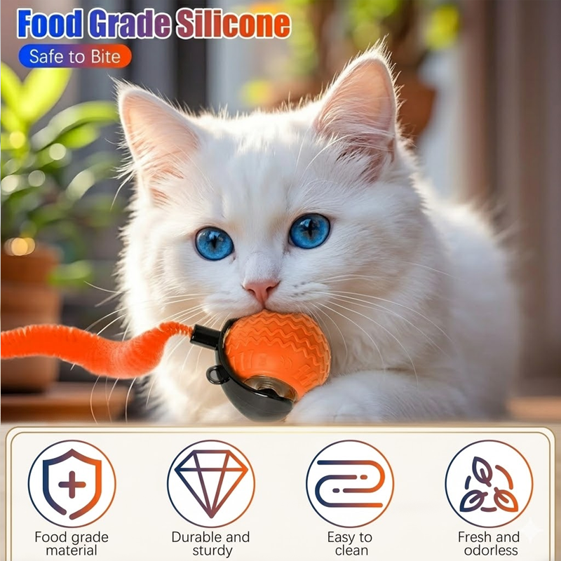 HomeCleanGoods™ KittyHunt AI Interactive Toy Ball