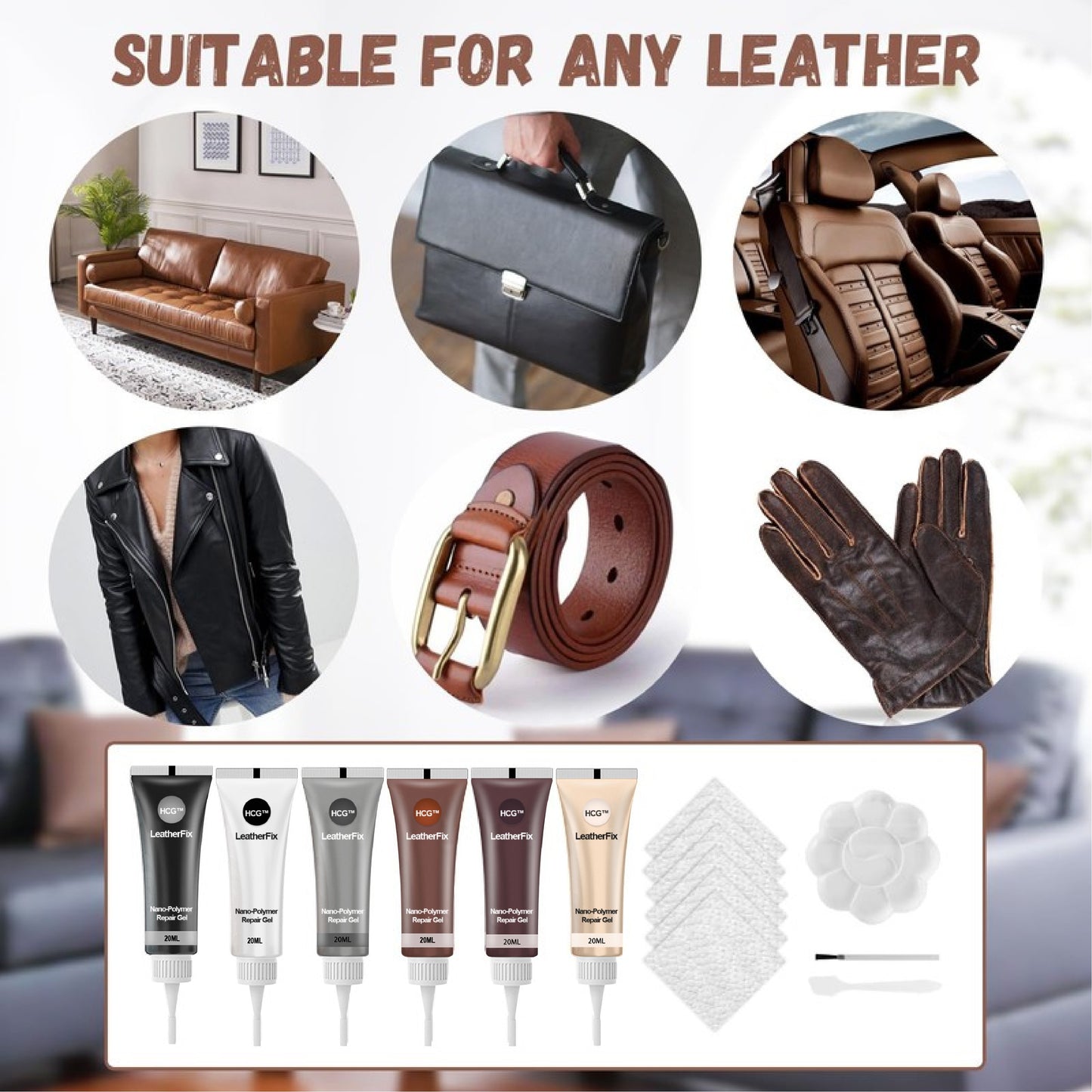 HomeCleanGoods™ LeatherFix Nano-Polymer Repair Gel