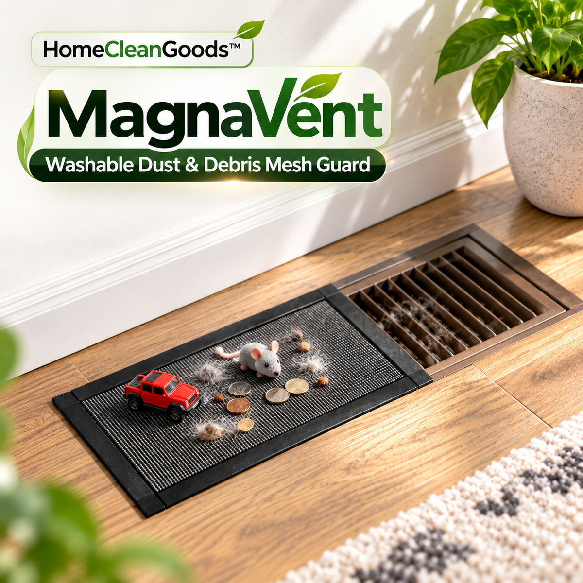 HomeCleanGoods™ MagnaVent Washable Dust & Debris Mesh Guard