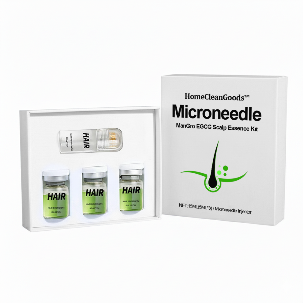 HomeCleanGoods™ ManGro EGCG Microneedle Scalp Essence Kit
