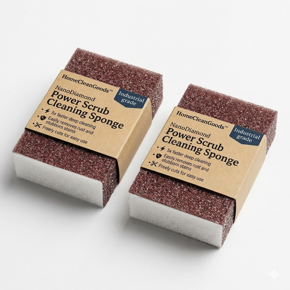 HomeCleanGoods™ NanoDiamond Power Scrub Cleaning Sponge