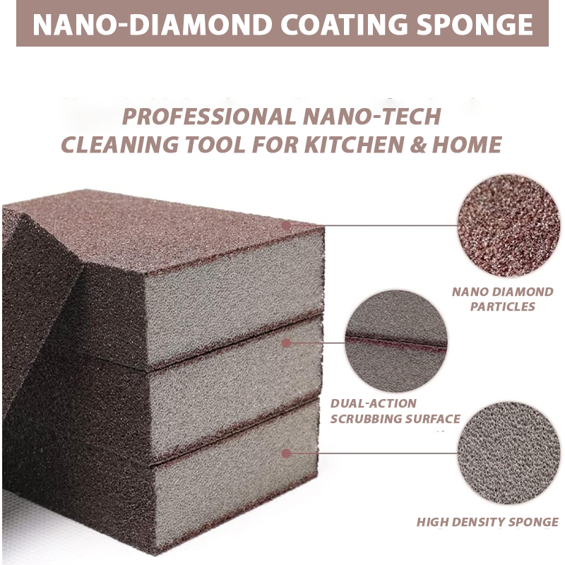 HomeCleanGoods™ NanoDiamond Power Scrub Cleaning Sponge