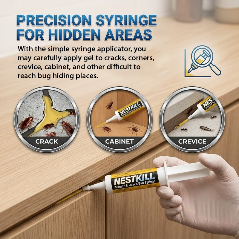HomeCleanGoods™ NestKill Termite & Roach Bait Syringe