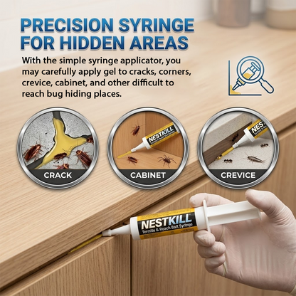 HomeCleanGoods™ NestKill Termite & Roach Bait Syringe