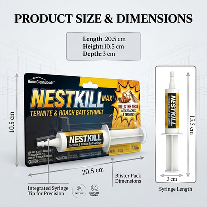 HomeCleanGoods™ NestKill Termite & Roach Bait Syringe