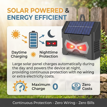 HomeCleanGoods™ NightEyes Solar Predator Ultrasonic Pest Repeller