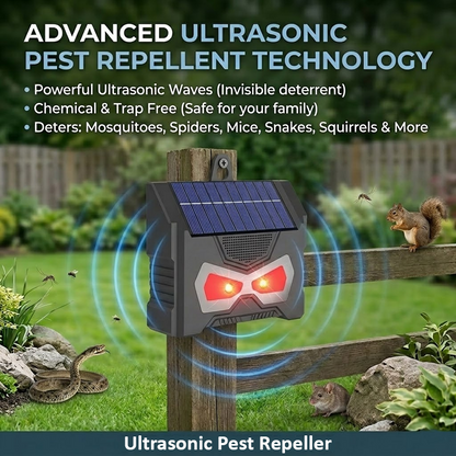 HomeCleanGoods™ NightEyes Solar Predator Ultrasonic Pest Repeller