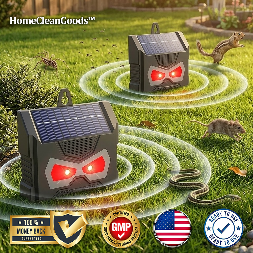 HomeCleanGoods™ NightEyes Solar Predator Ultrasonic Pest Repeller