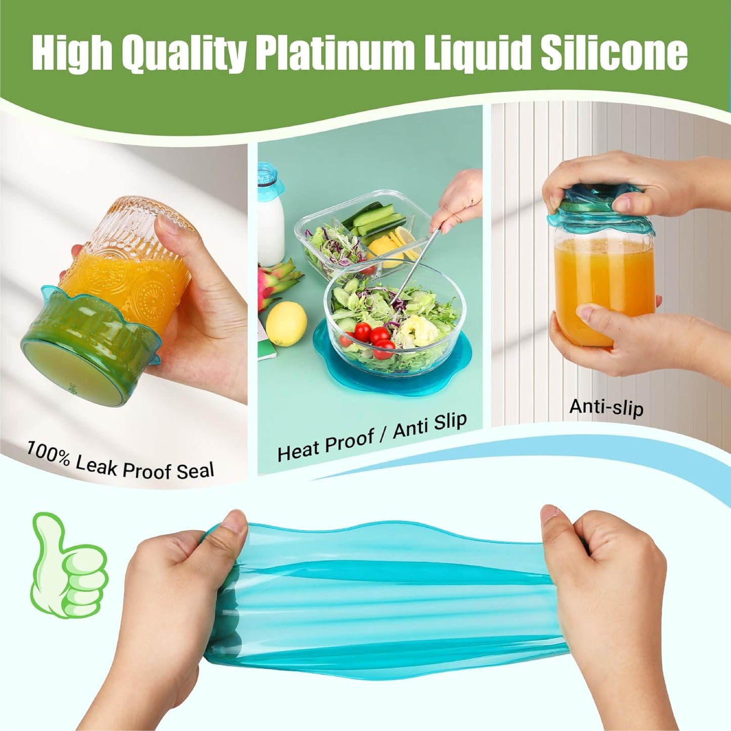 HomeCleanGoods™ PetalGuard Silicone Food Stretch Wrap