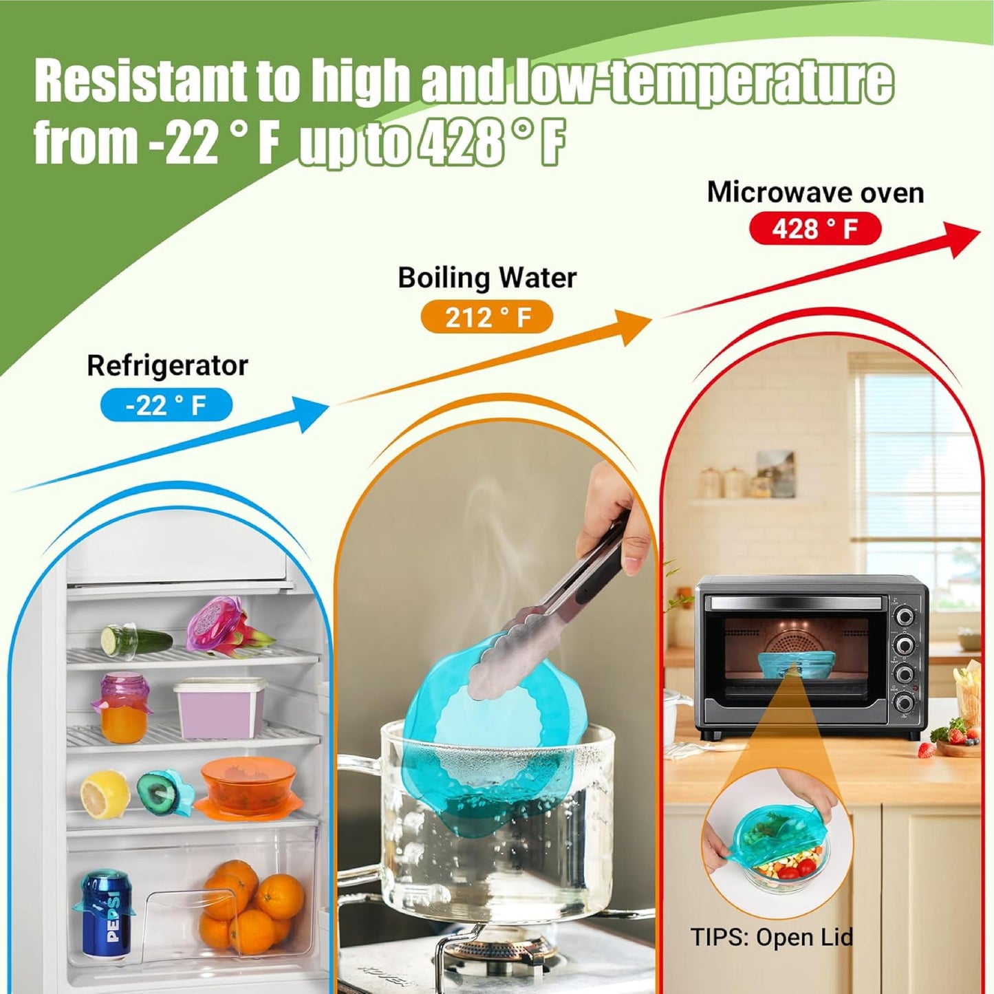 HomeCleanGoods™ PetalGuard Silicone Food Stretch Wrap