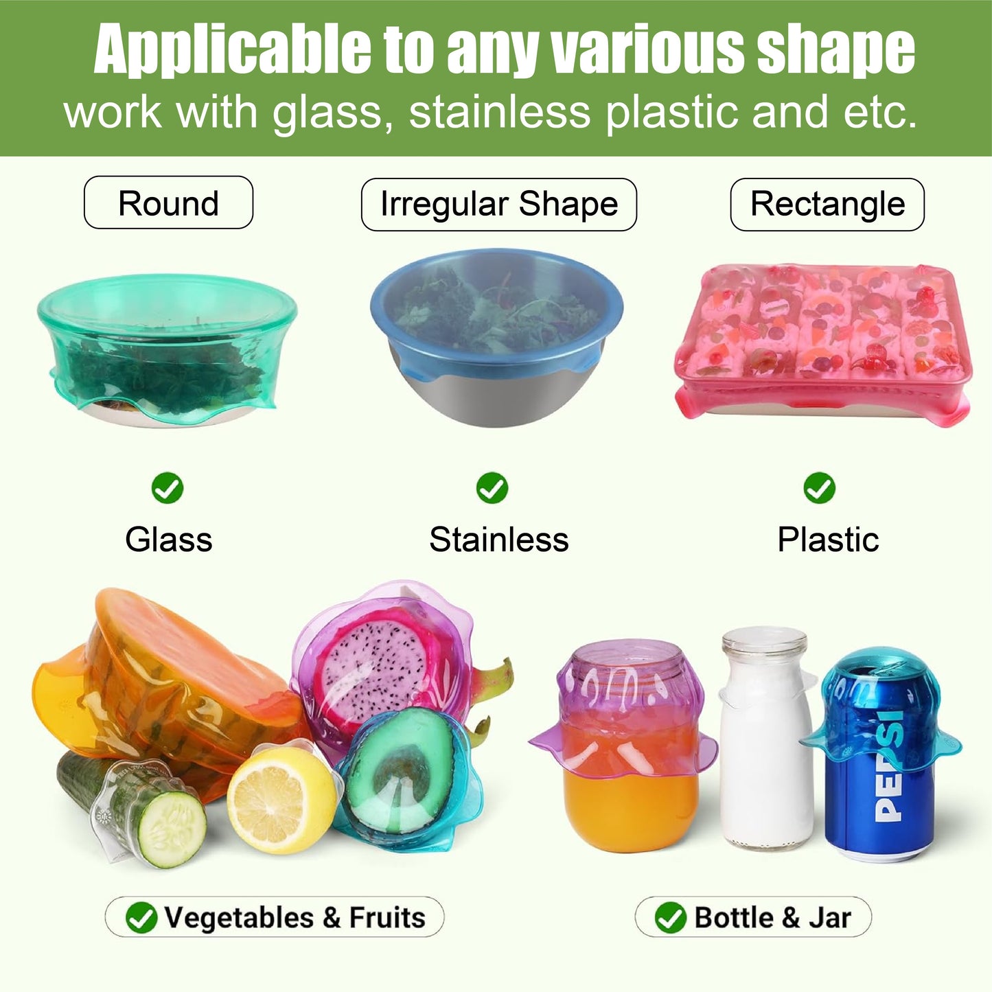 HomeCleanGoods™ PetalGuard Silicone Food Stretch Wrap