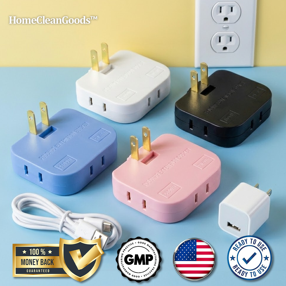 HomeCleanGoods™ PlugTurn Rotating Outlet Wall Adapter