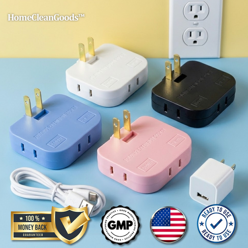HomeCleanGoods™ PlugTurn Rotating Outlet Wall Adapter