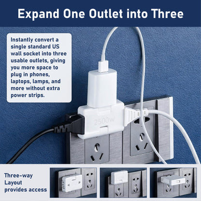 HomeCleanGoods™ PlugTurn Rotating Outlet Wall Adapter